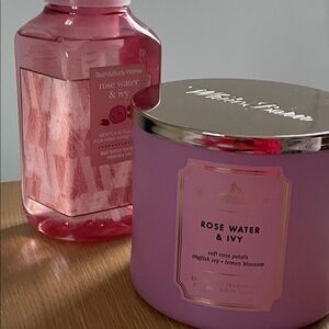 Bath & Body Works Rose Water & Ivy Bundle
